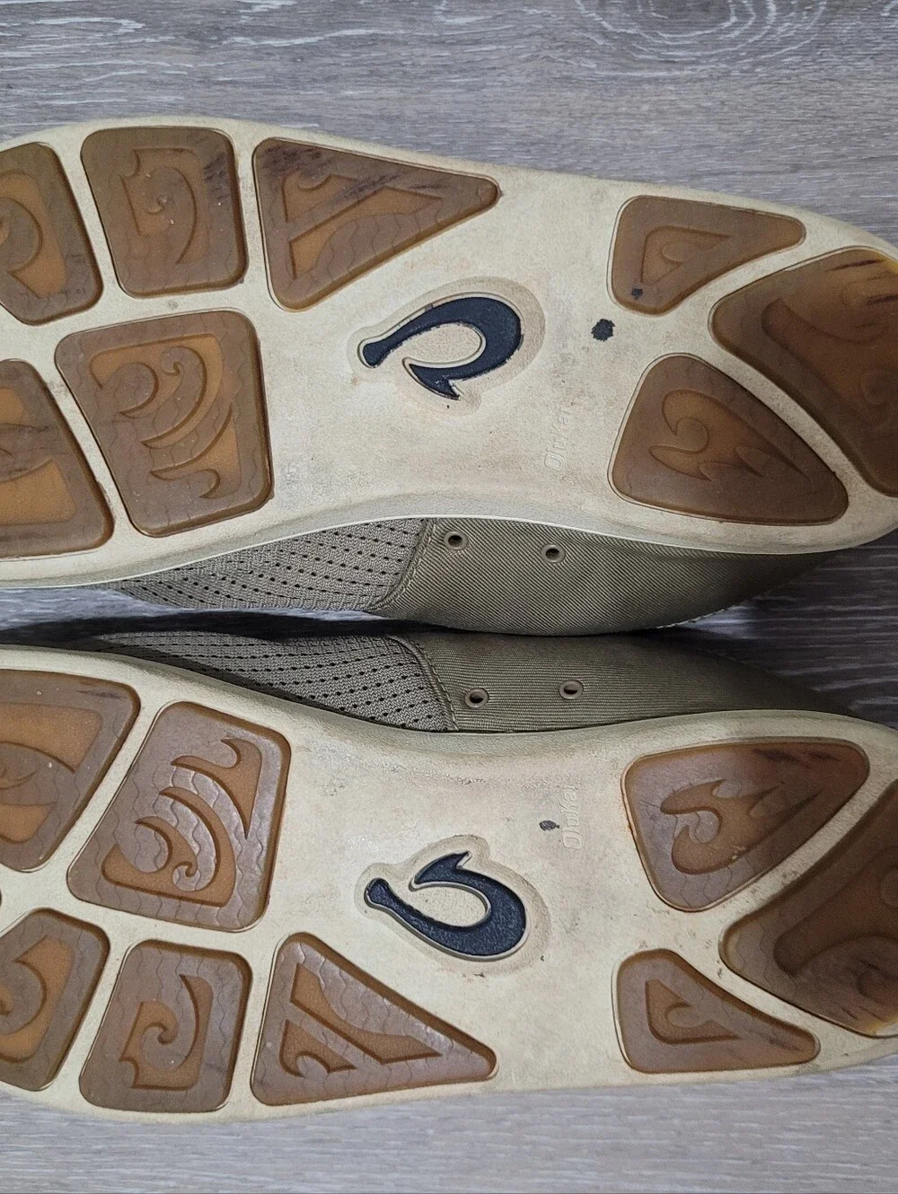 OluKai Men's Nohea Moku boat shoes Wide Toe Box Low Drop Shoes Size 12